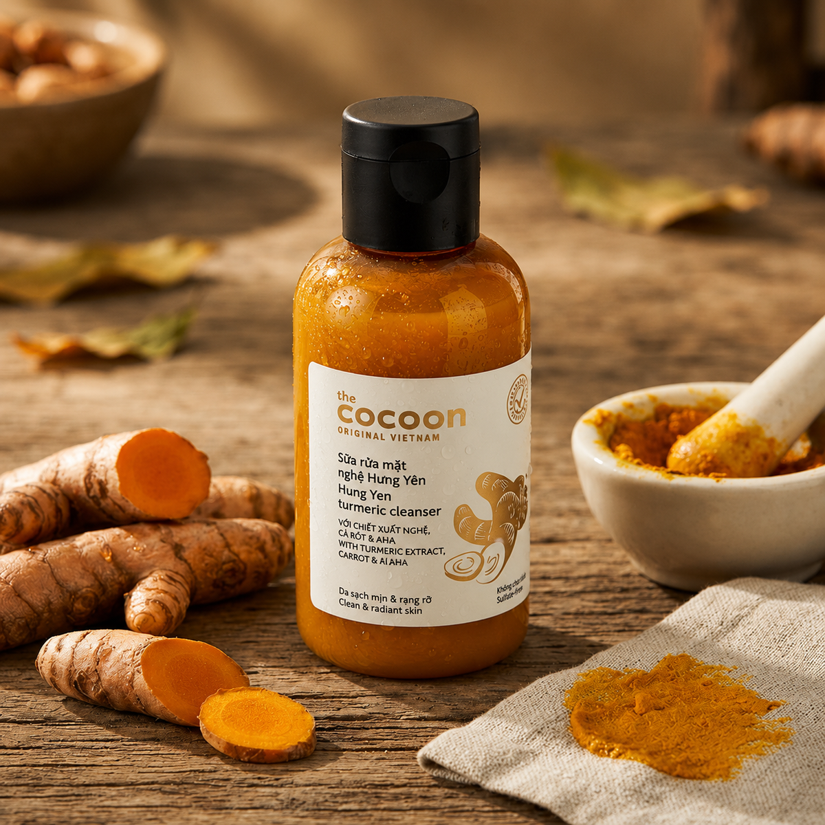 Sữa Rửa Mặt Cocoon Chiết Xuất Từ Nghệ Hưng Yên |Hung Yen Turmeric Cleanser